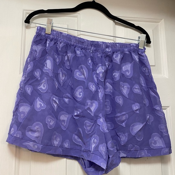 Vintage Victoria’s Secret purple heart, sheer, long sleeve top and shorts Y2K - Picture 7 of 9